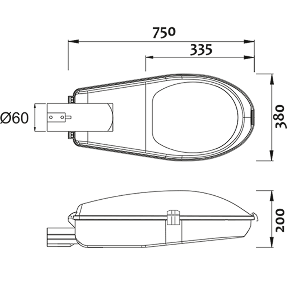 Светильник консольный ЖКУ 02-250-001