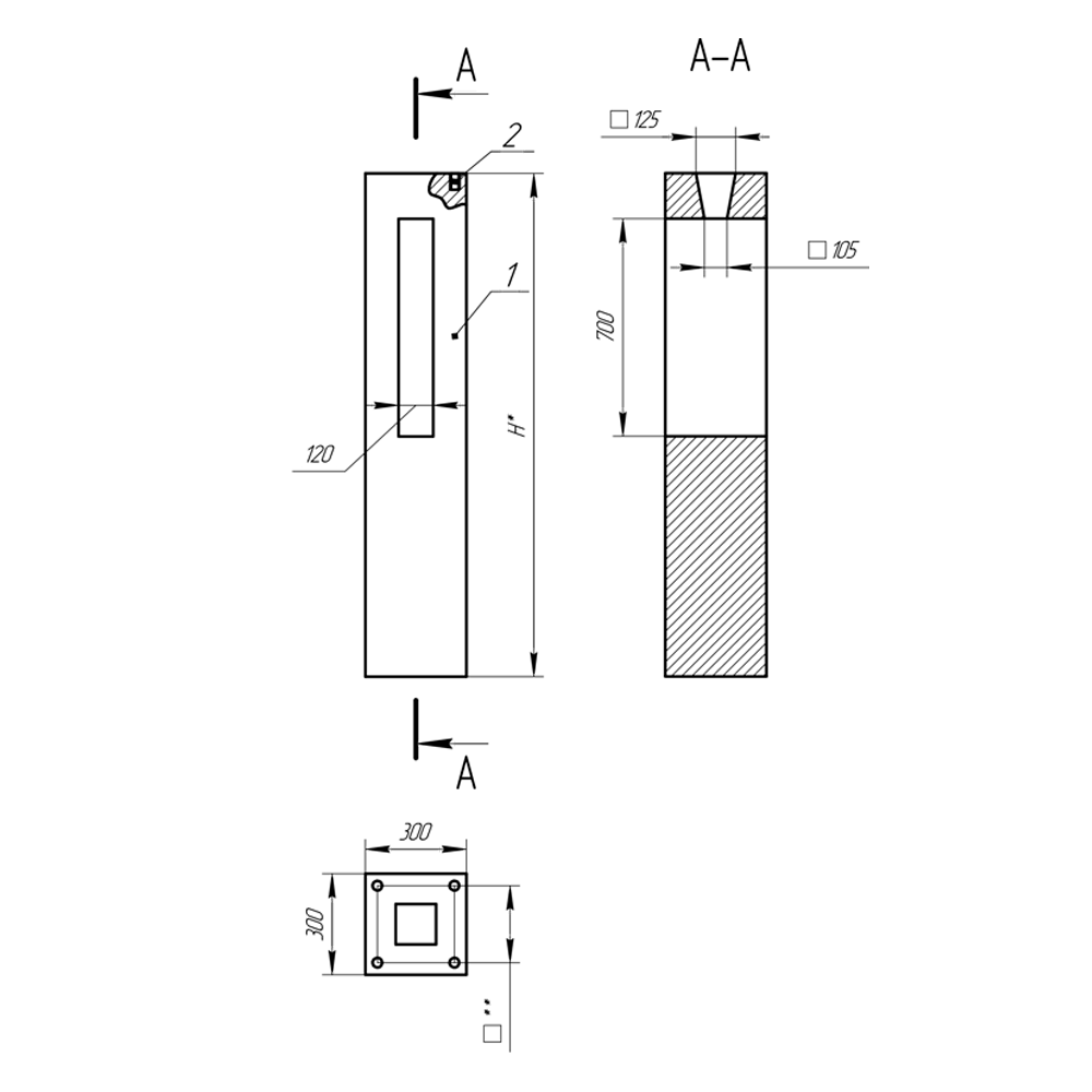 Фундамент анкерный ФБЛ 3/1.7